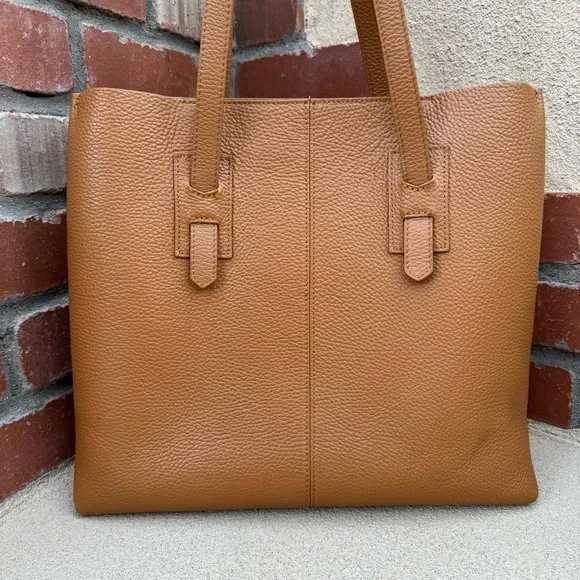 LE BORSE DI GIULIA 🇮🇹 Genuine Leather Made in Italy Large Tote Bag in Camel - Picture 6 of 14